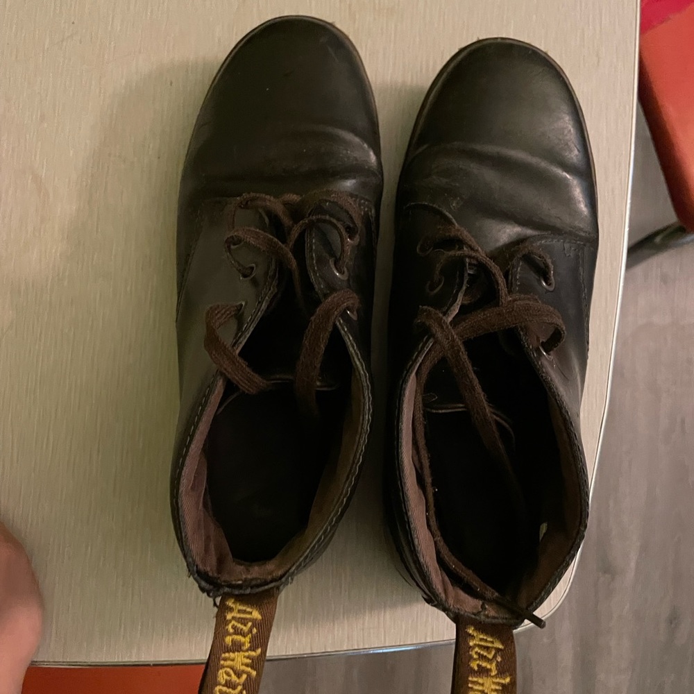 Worn in Brown Doc Martens.